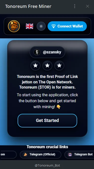 Tonoreum App Main Screen